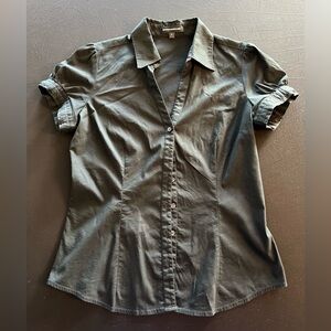 Express Short Sleeve Fitted Button Down